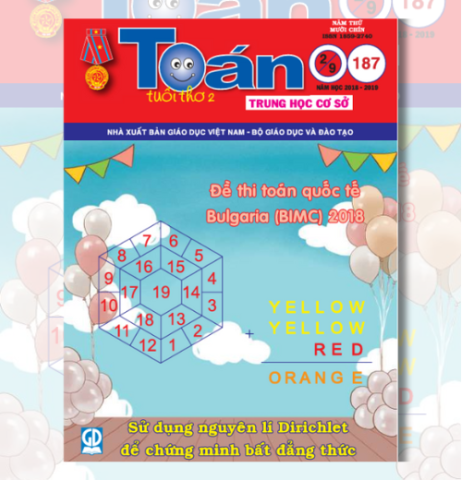 Tạp chí Toán Tuổi Thơ 2 số 187 năm 2018 - 2019