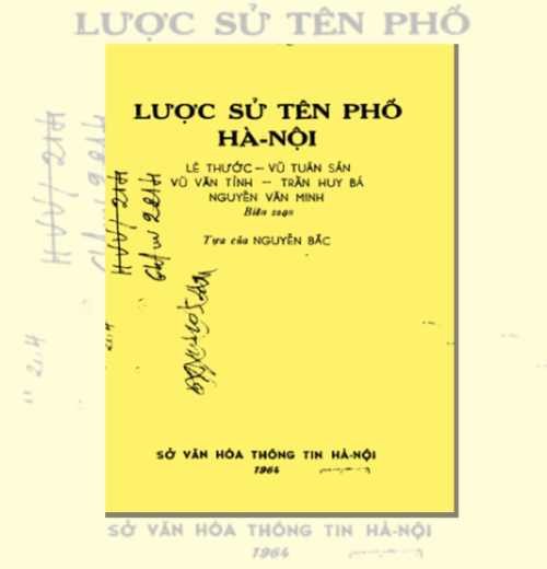 Lược sử tên phố hà nội