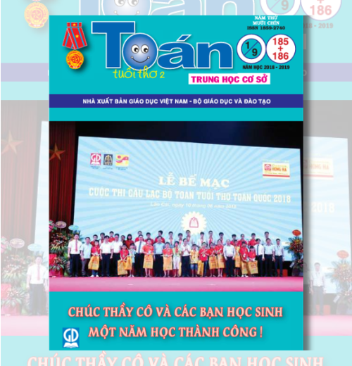 Tạp chí Toán Tuổi Thơ 2 số 185 & 186 năm 2018 - 2019