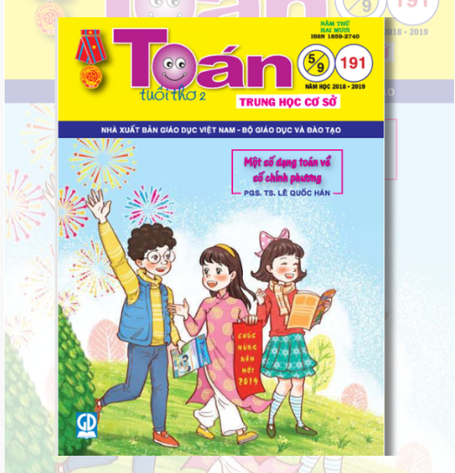 Tạp chí Toán Tuổi Thơ 2 số 191 năm 2018 - 2019